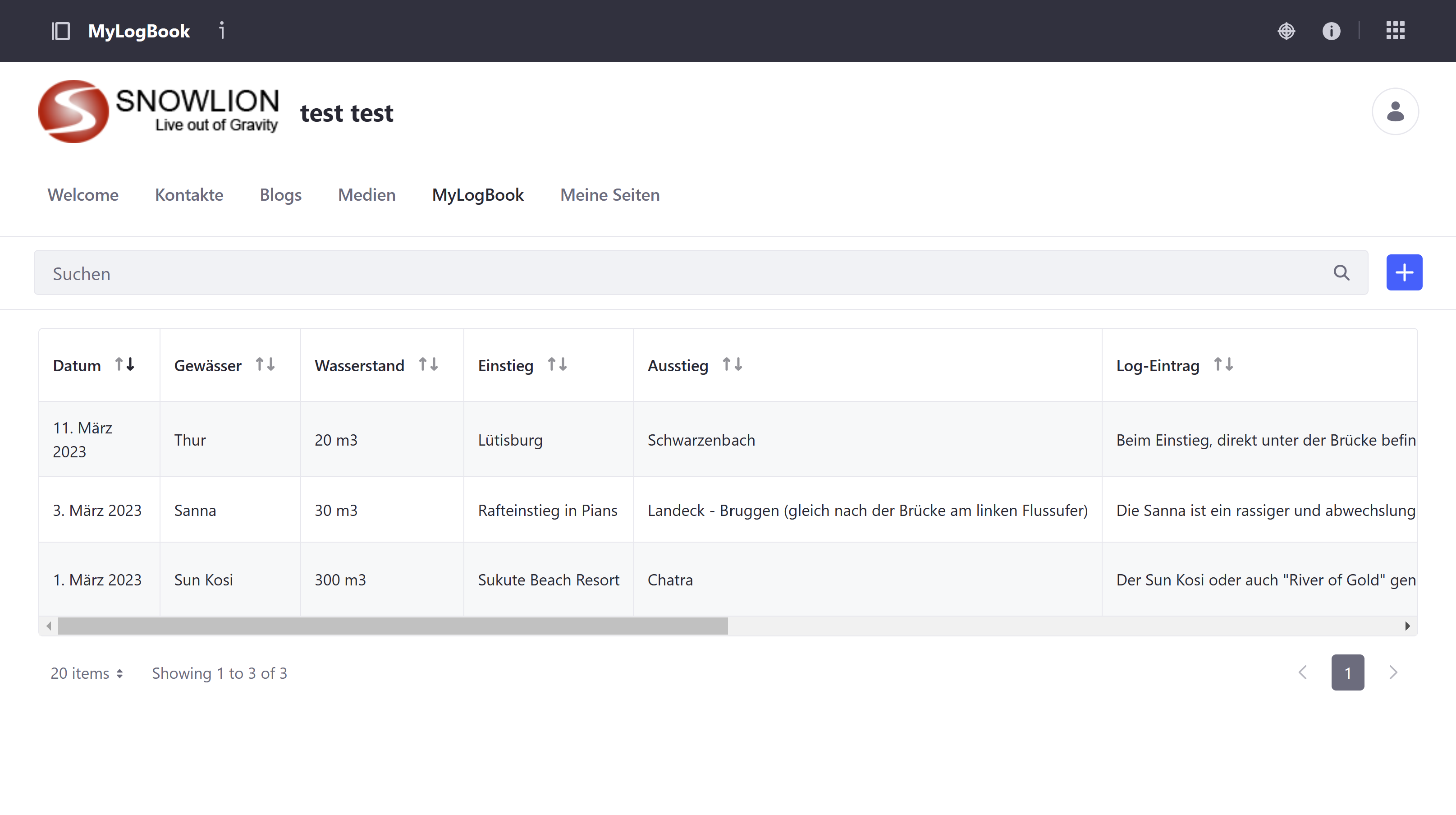 Klog - MyLogBook in the web browser
